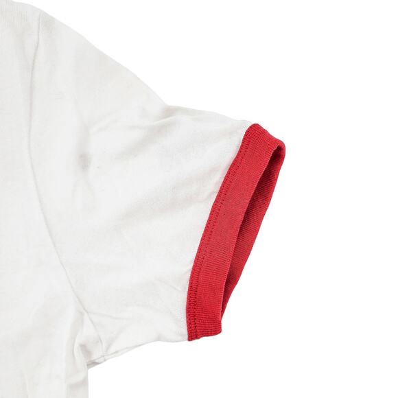 Bad Ass Babes Club T-Shirt Alternative Apparel White Graphic Red Ringer Tee M - Picture 6 of 9